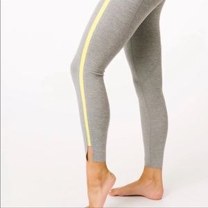 ZYIA Gray Neon Tape Light n Luxe Hi-Rise 7/8 24" Leggings Size 4